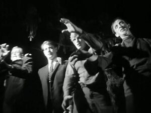 Zombies in black and white