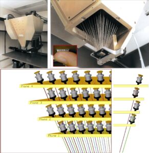 This tactile stimulator developed at Johns Hopkins University has servo motors that control the force exerted by each pin.